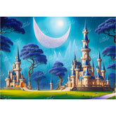 LB0812 Fairytale Princess Prince Castle Backdrop