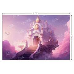 LB0813 Fairytale Princess Prince Castle Backdrop