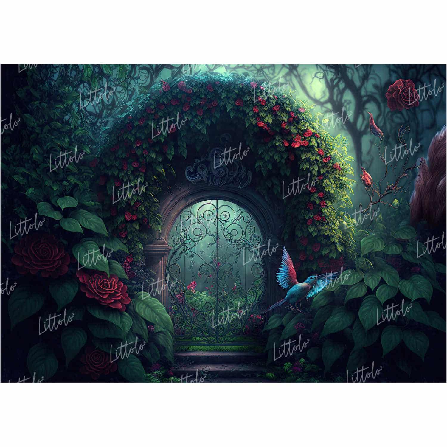LB0817 Enchanted Doorway Backdrop