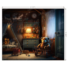 LB0822 Vintage Toy Room Backdrop