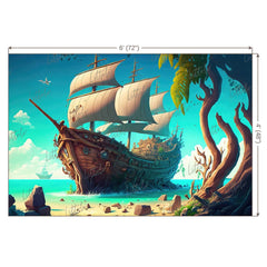 LB0824 Pirates Caribbean Backdrop