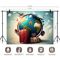 LB0828 World Travel Backdrop