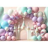 LB0852 Balloons Garland Unicorn Backdrop