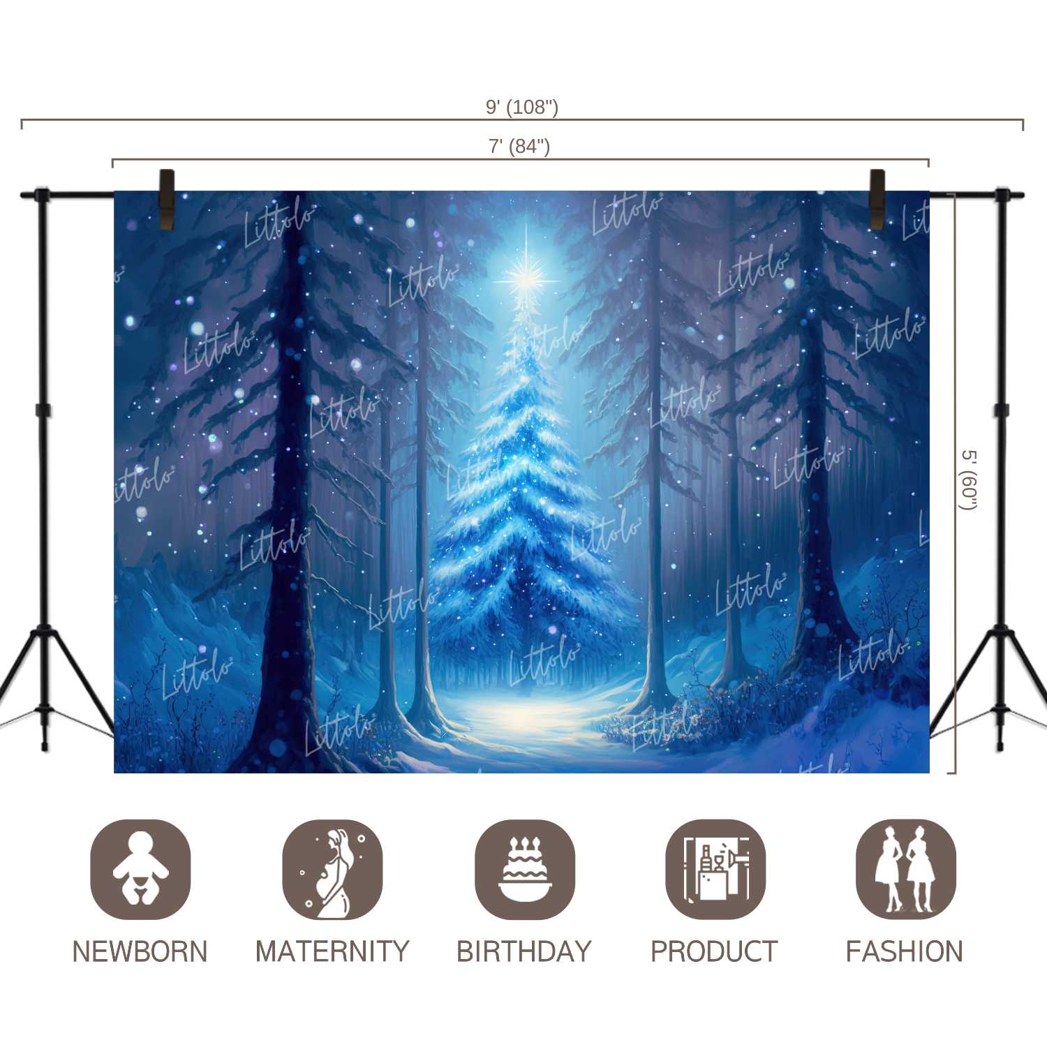 LB0870 Christmas Backdrop