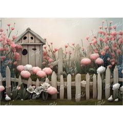 LB0875 Garden Fence Backdrop