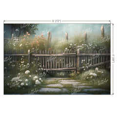 LB0879 Garden Fence Backdrop