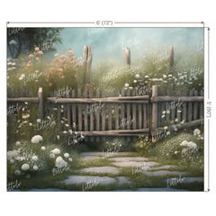 LB0879 Garden Fence Backdrop