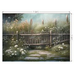 LB0879 Garden Fence Backdrop