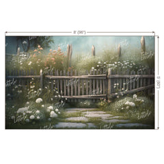 LB0879 Garden Fence Backdrop