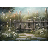 LB0879 Garden Fence Backdrop