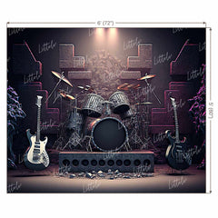 LB0897 Rock Band on Stage Music Backdrop