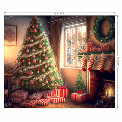 LB0908 Christmas Backdrop