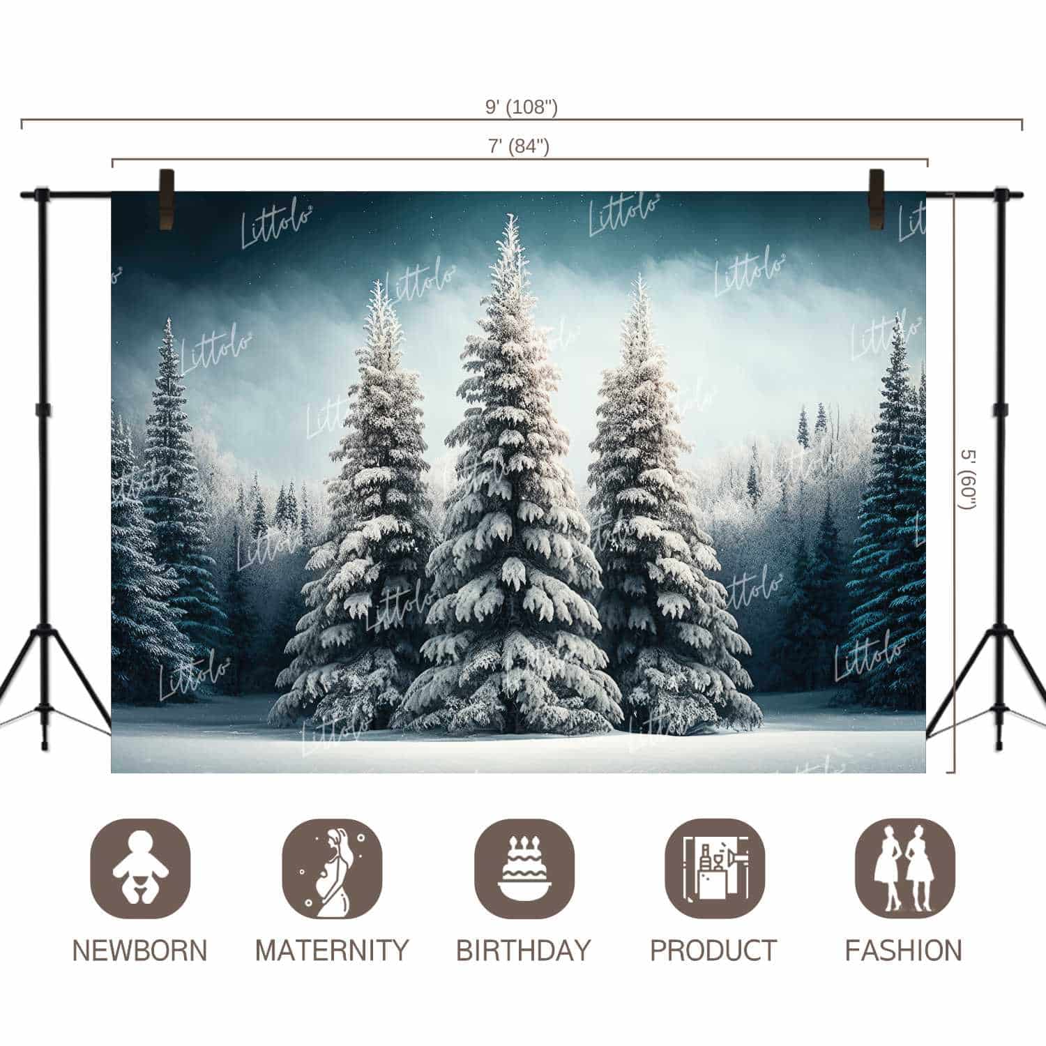 LB0920 Christmas Backdrop
