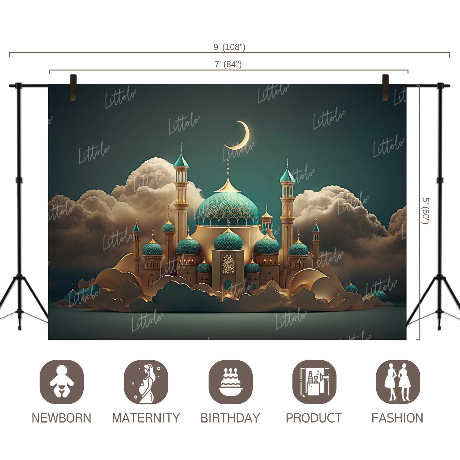 LB0935 Eid Backdrop