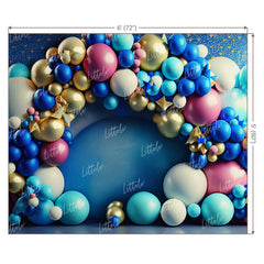 LB0969 Balloons Garland Backdrop