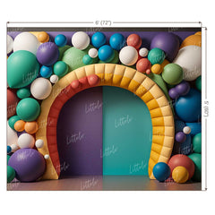 LB0975 Balloons Garland Backdrop