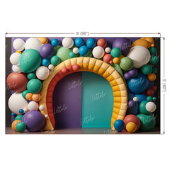 LB0975 Balloons Garland Backdrop