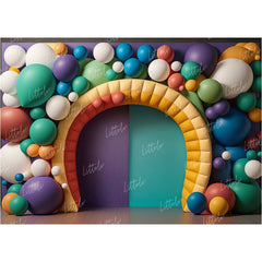LB0975 Balloons Garland Backdrop