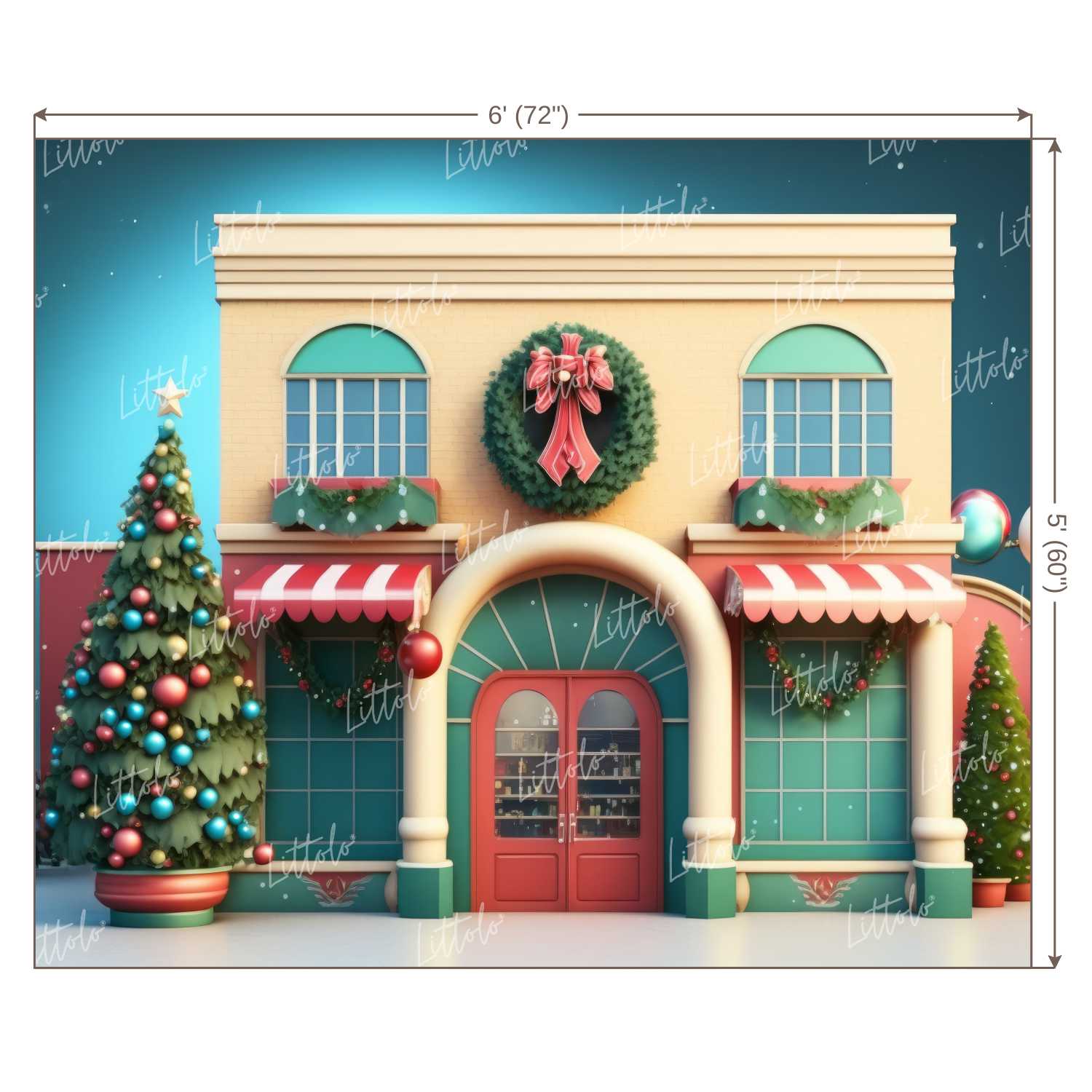 LB0980 Christmas Theme Backdrop
