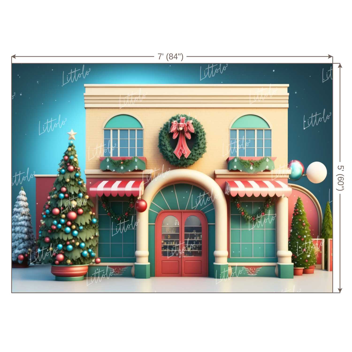LB0980 Christmas Theme Backdrop