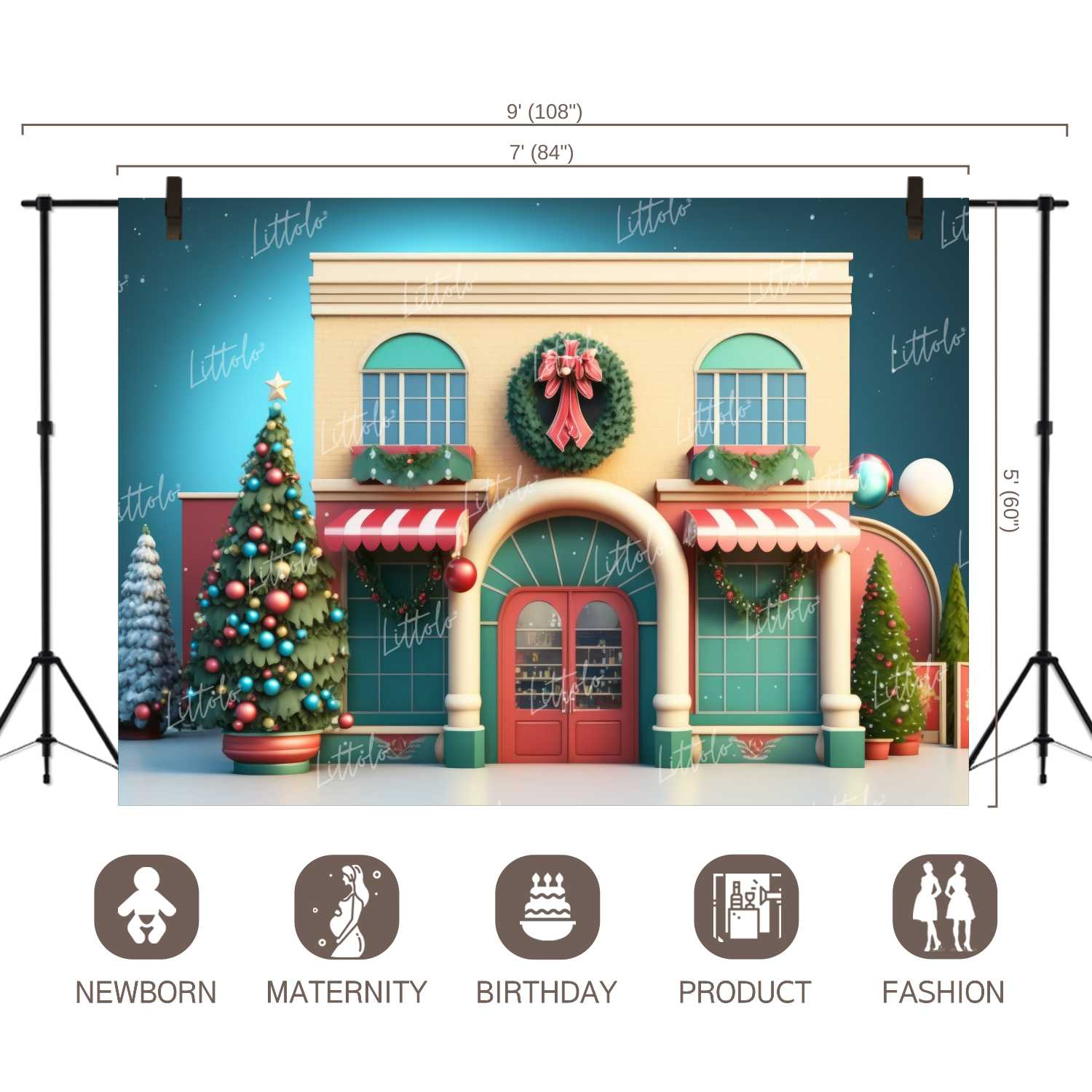 LB0980 Christmas Theme Backdrop