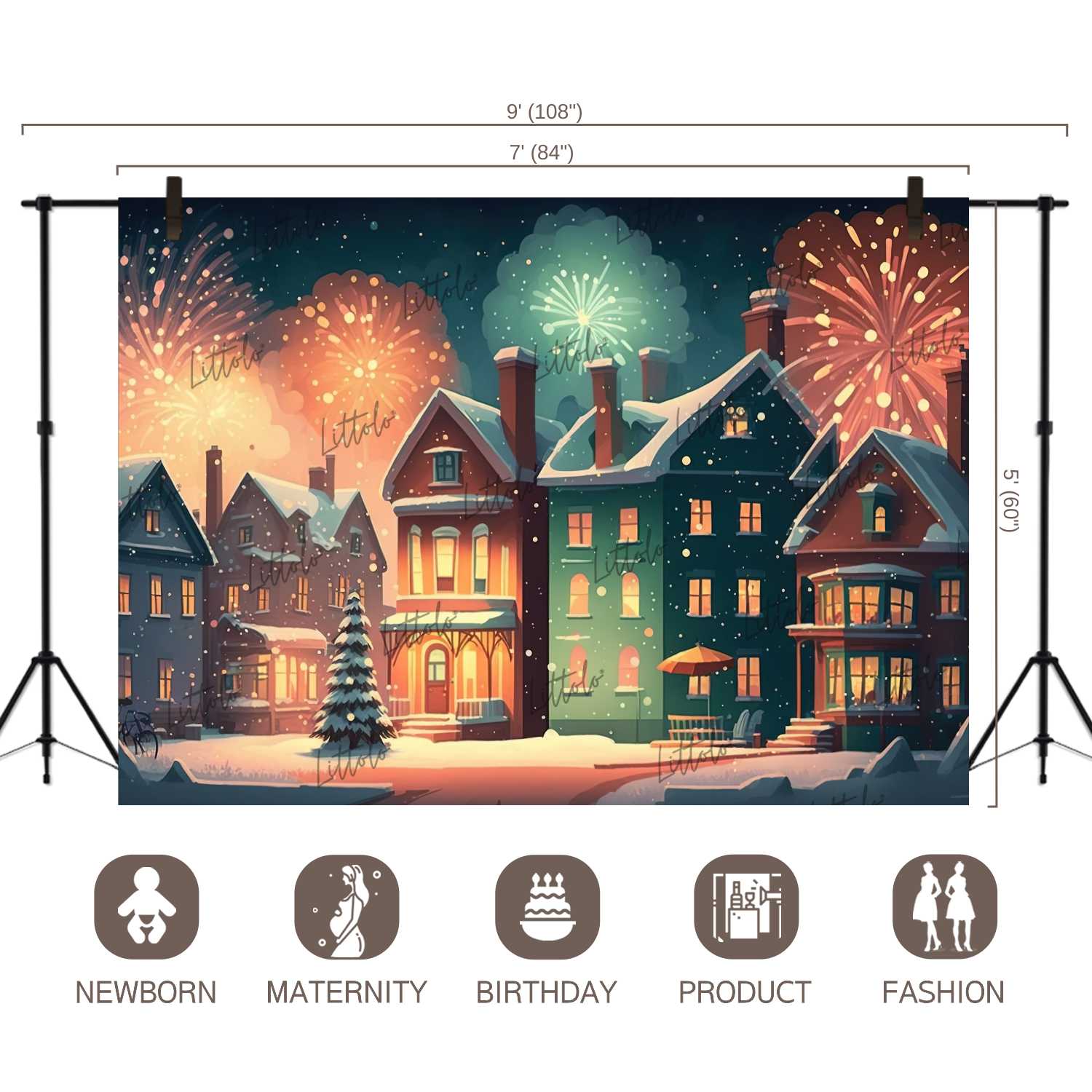 LB0983 Christmas Theme Backdrop