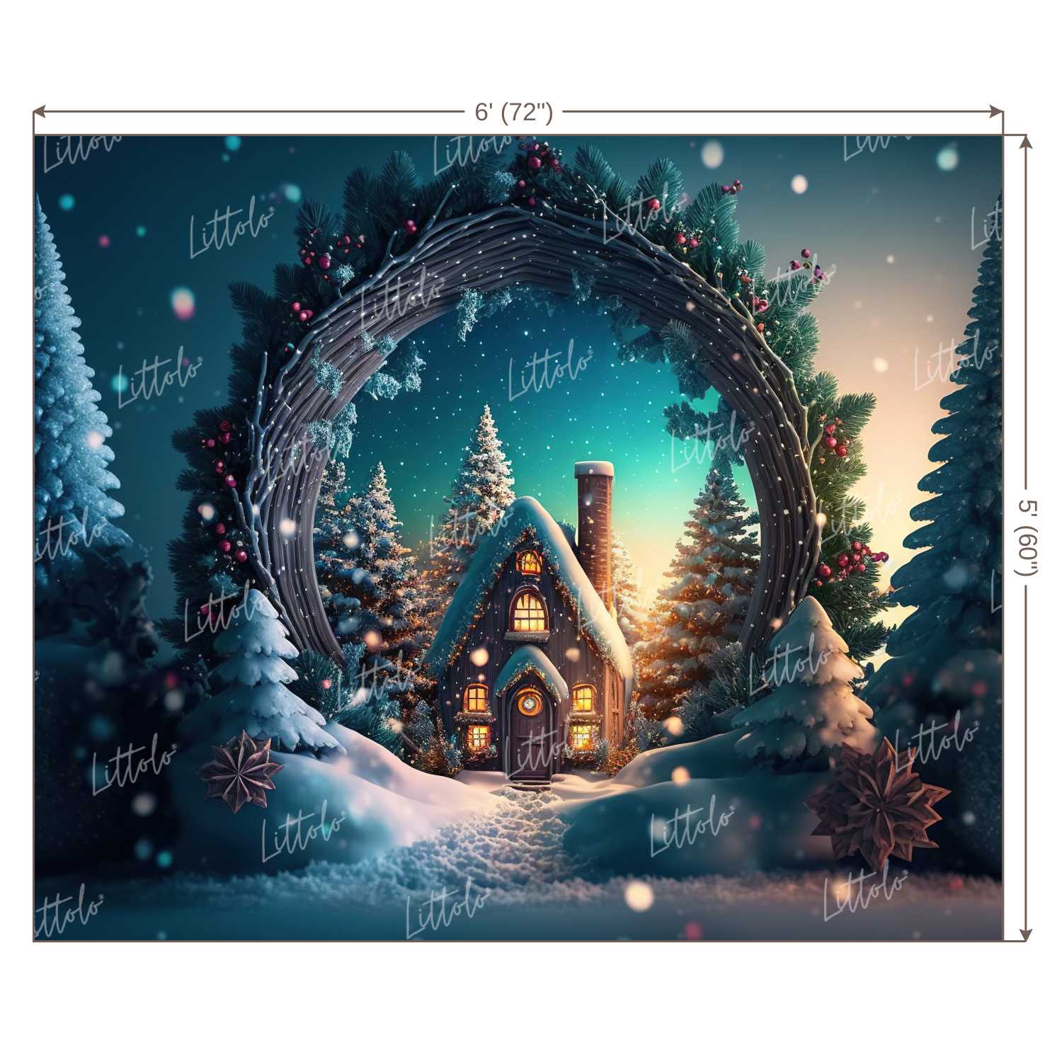 LB0987 Christmas Theme Backdrop