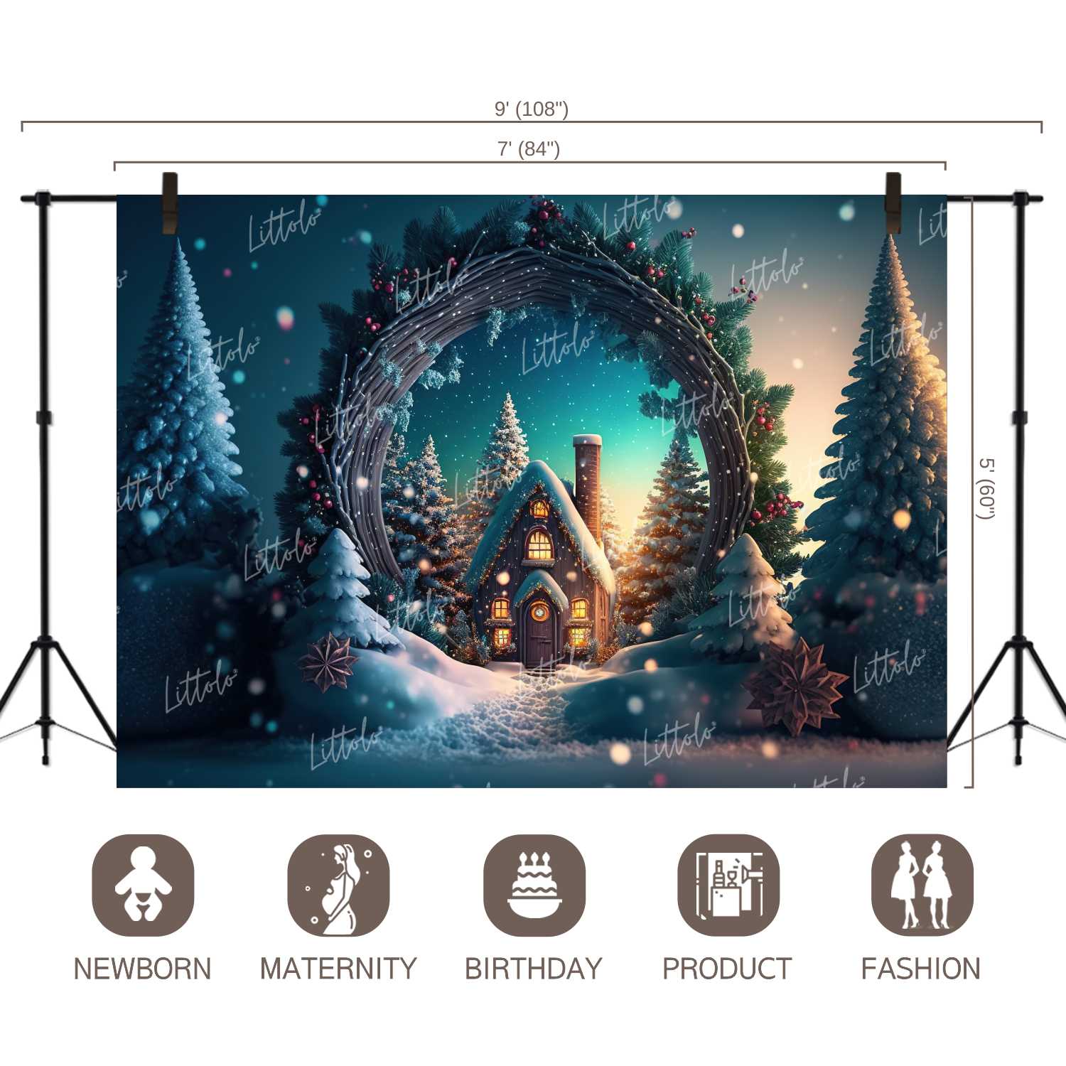 LB0987 Christmas Theme Backdrop