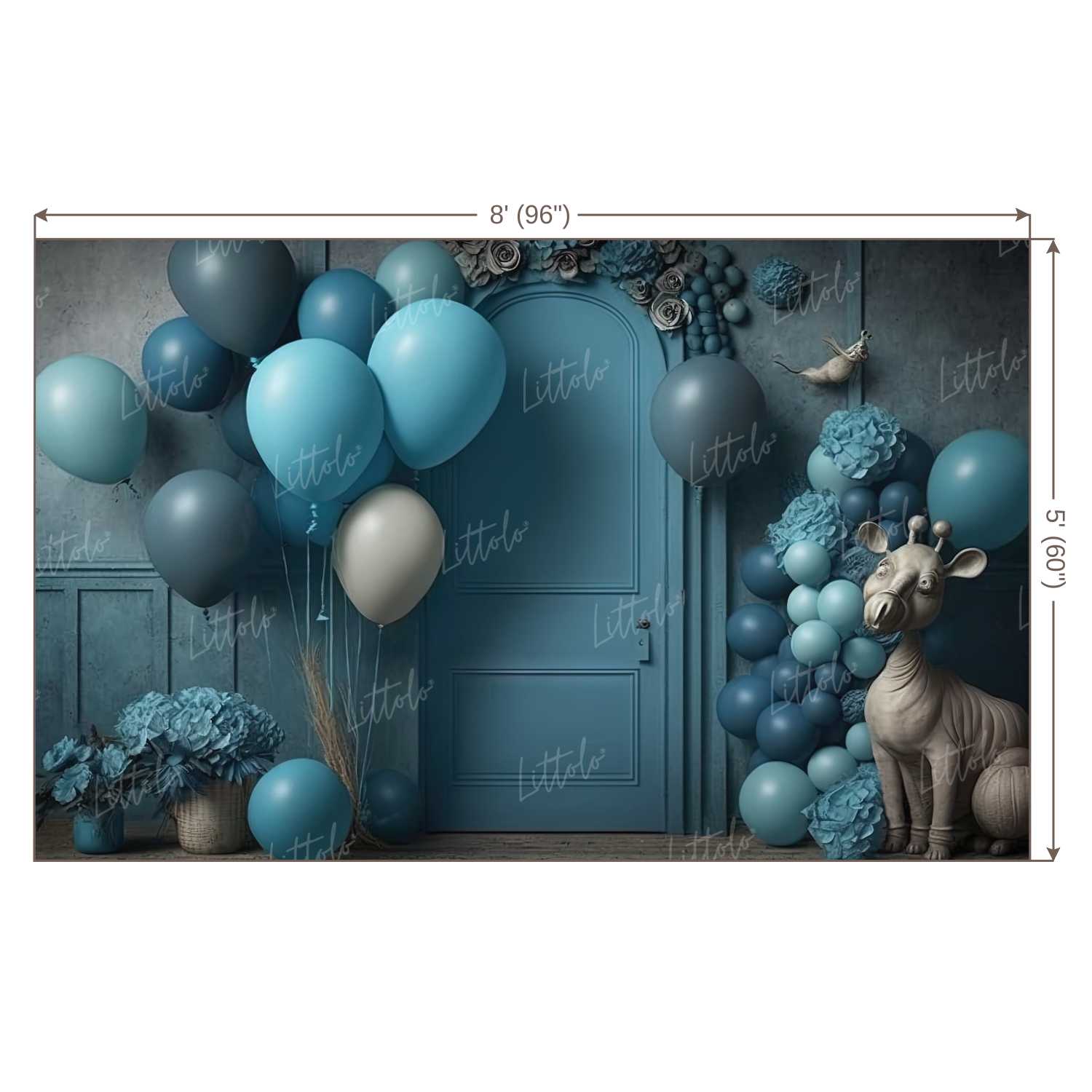 LB1006 Balloons Garland Doorway Backdrop