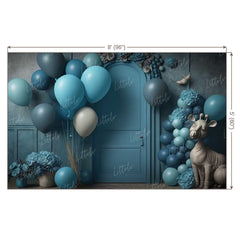 LB1006 Balloons Garland Doorway Backdrop