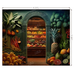 LB1026 Grocery Store Backdrop