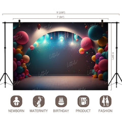 LB1031 Balloons Garland Decor Backdrop