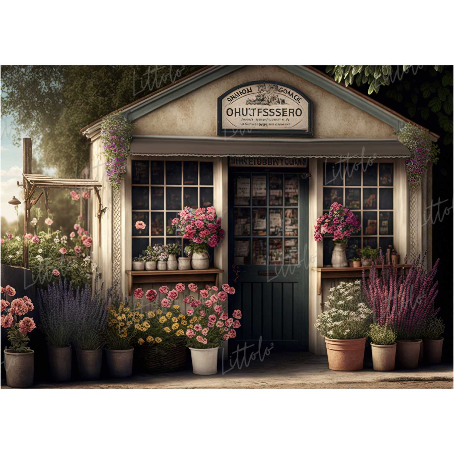 LB1034 Flower Shop Backdrop