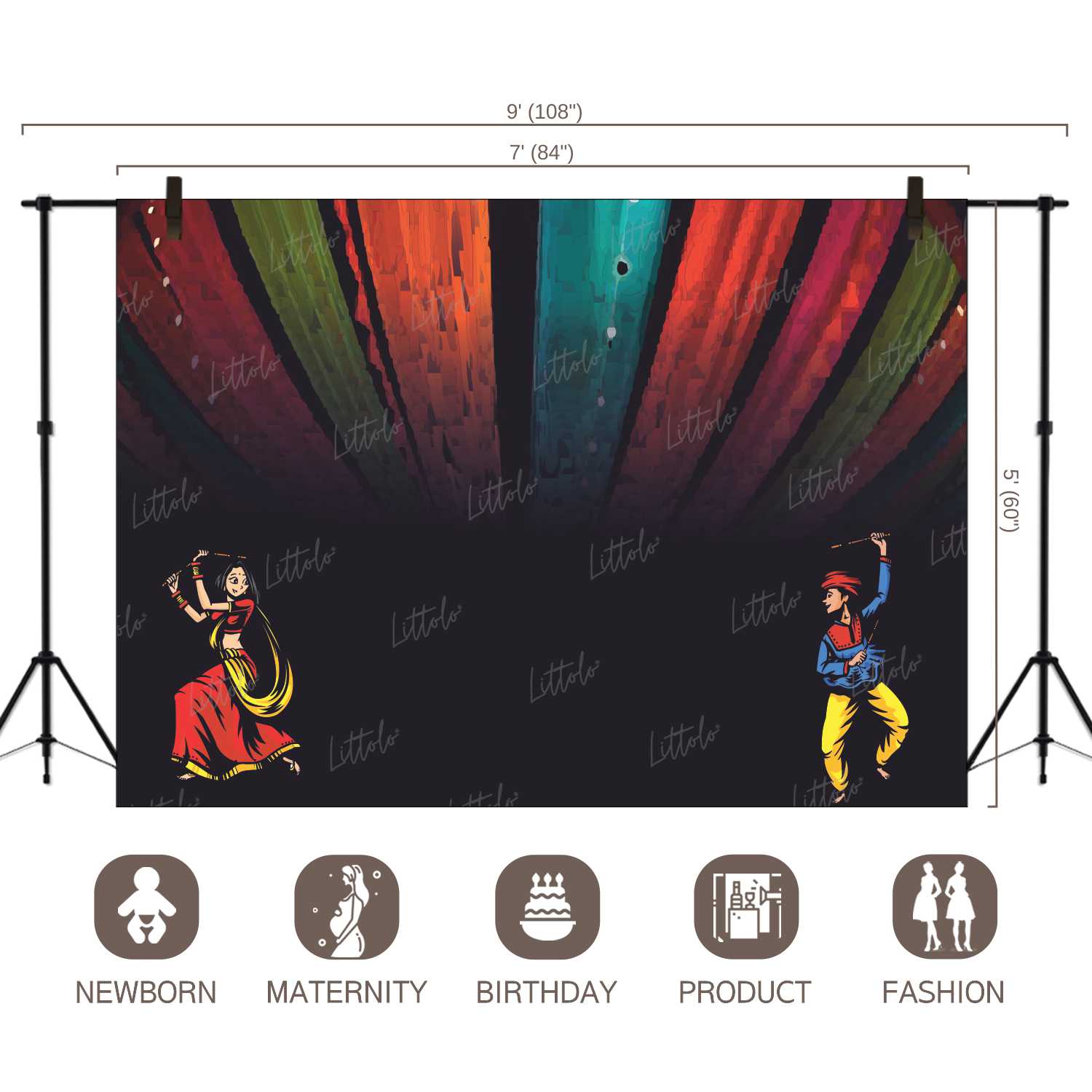 LB1044 Festive Navratri Backdrop