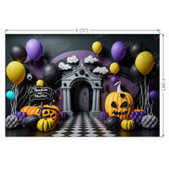 LB1063 Festive Halloween Backdrop