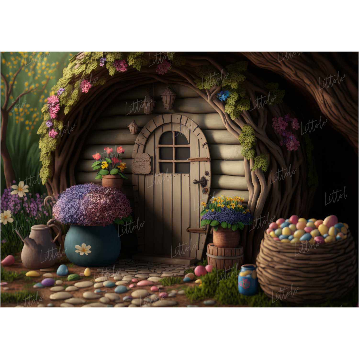 LB1067 Festive Easter Backdrop