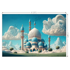 LB1076 Festive castle Backdrop