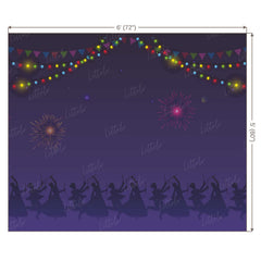 LB1081 Navratri Theme Backdrop