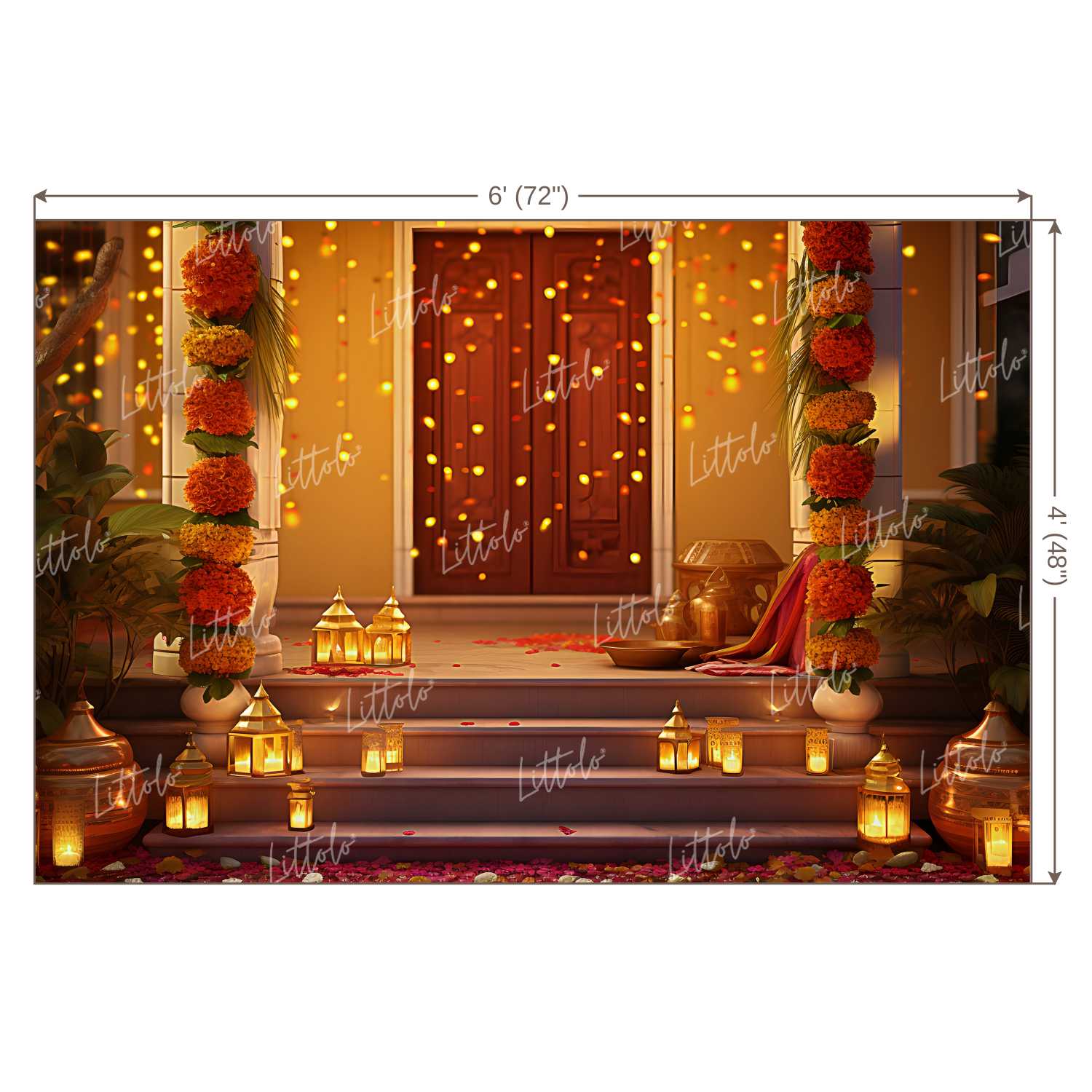 LB1095 Festive and Season Diwali Backdrop