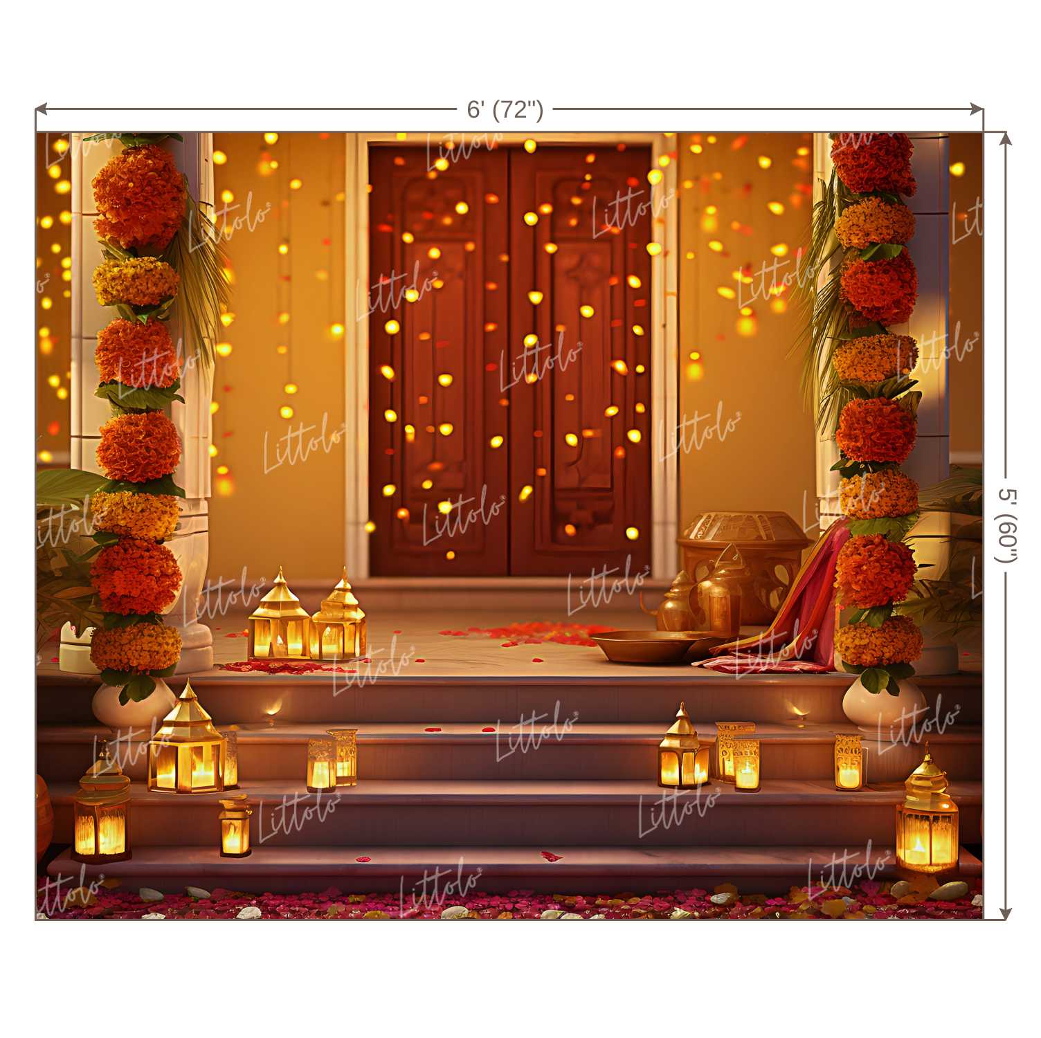 LB1095 Festive and Season Diwali Backdrop