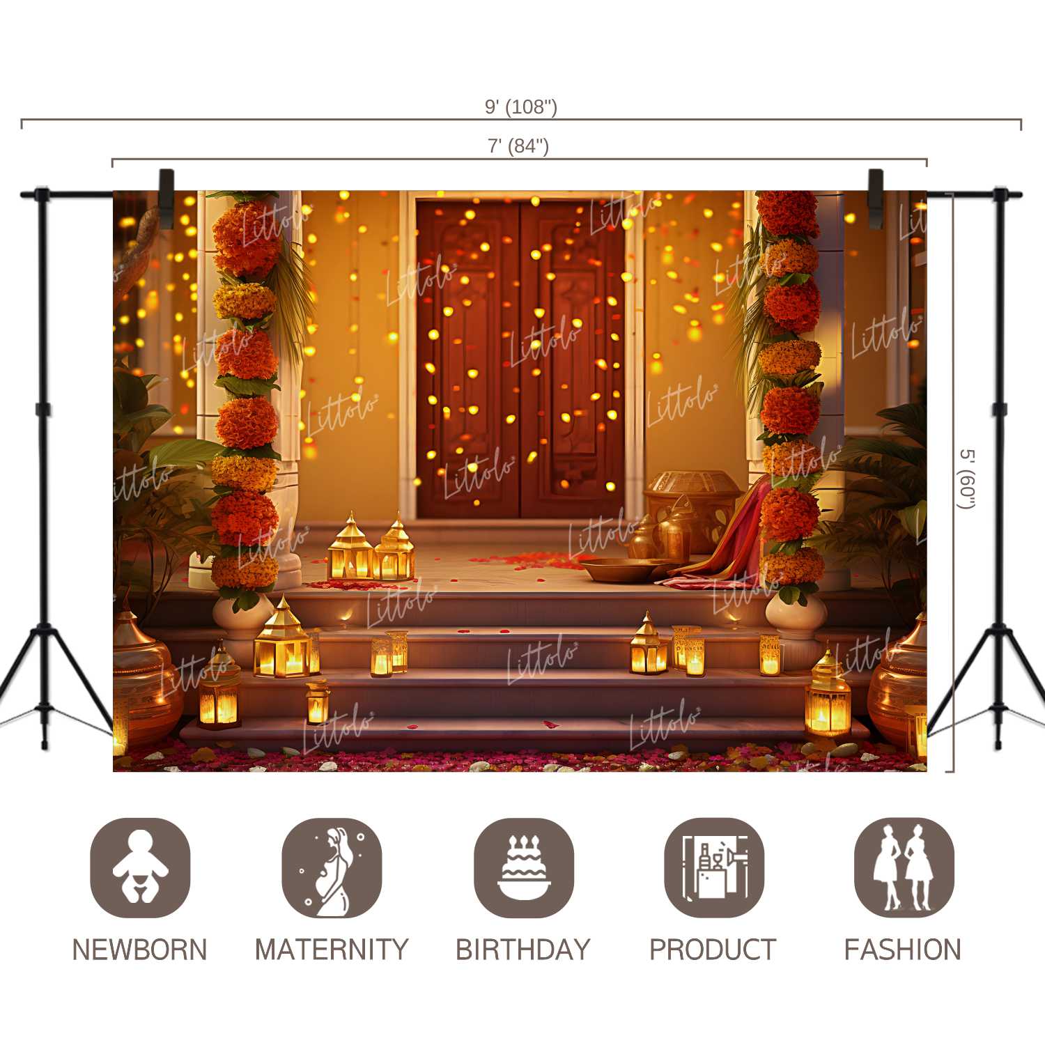 LB1095 Festive and Season Diwali Backdrop