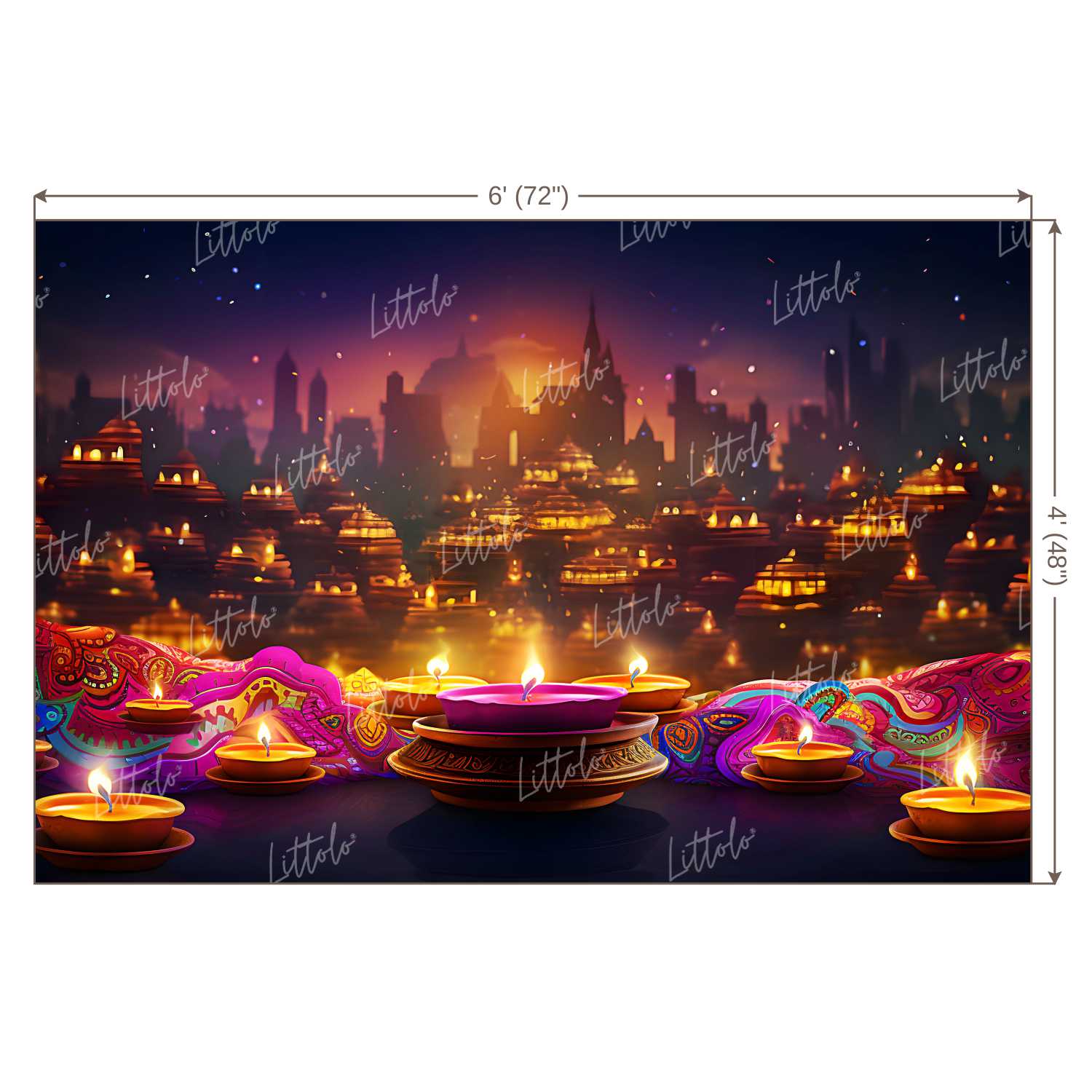 LB1098 Festive and Season Diwali Backdrop