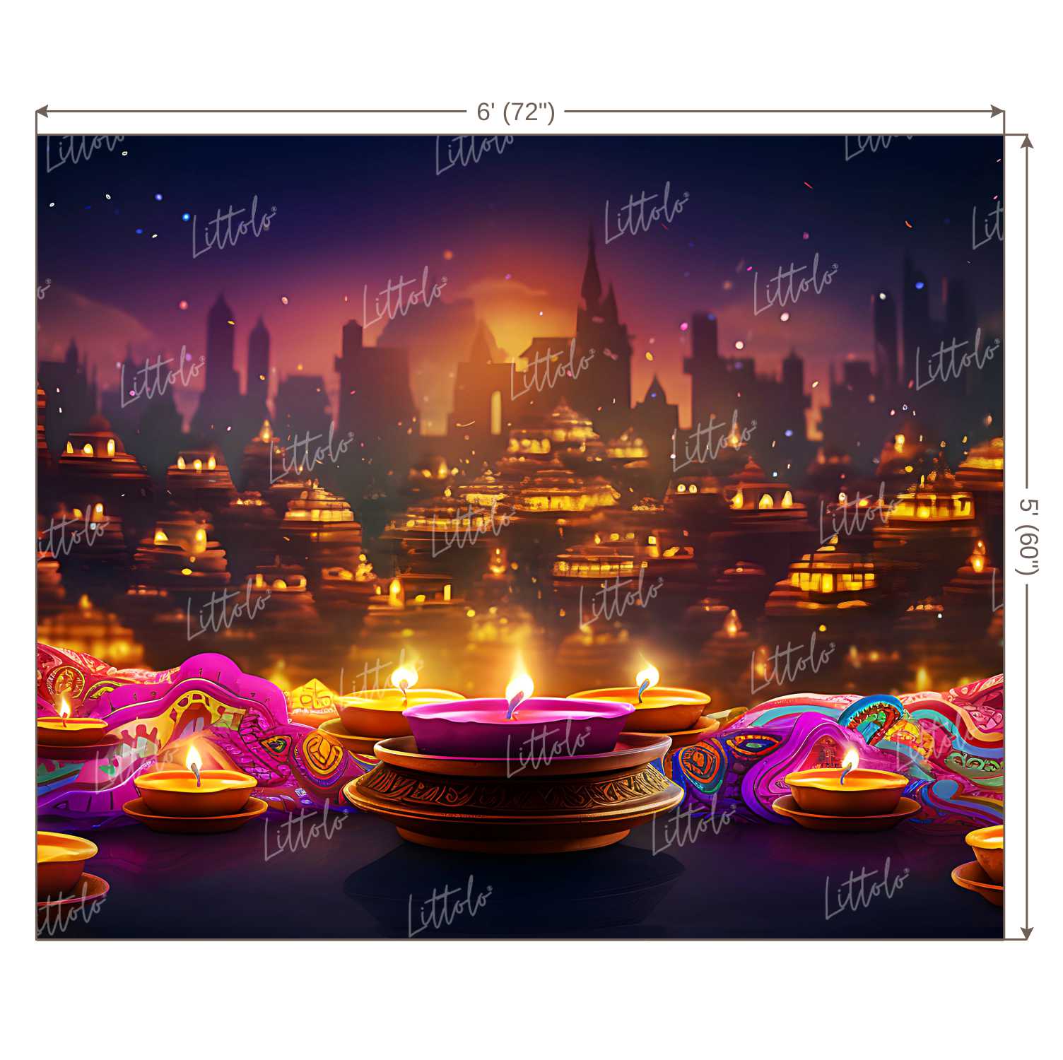 LB1098 Festive and Season Diwali Backdrop