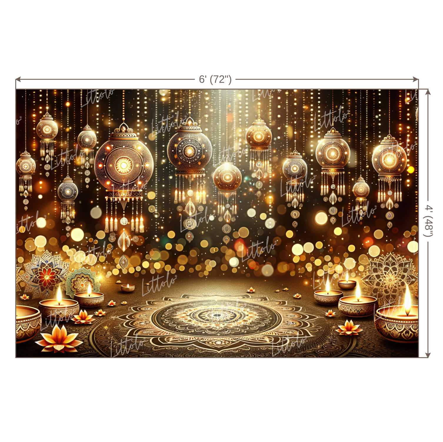LB1105 Festive and Season Diwali Backdrop