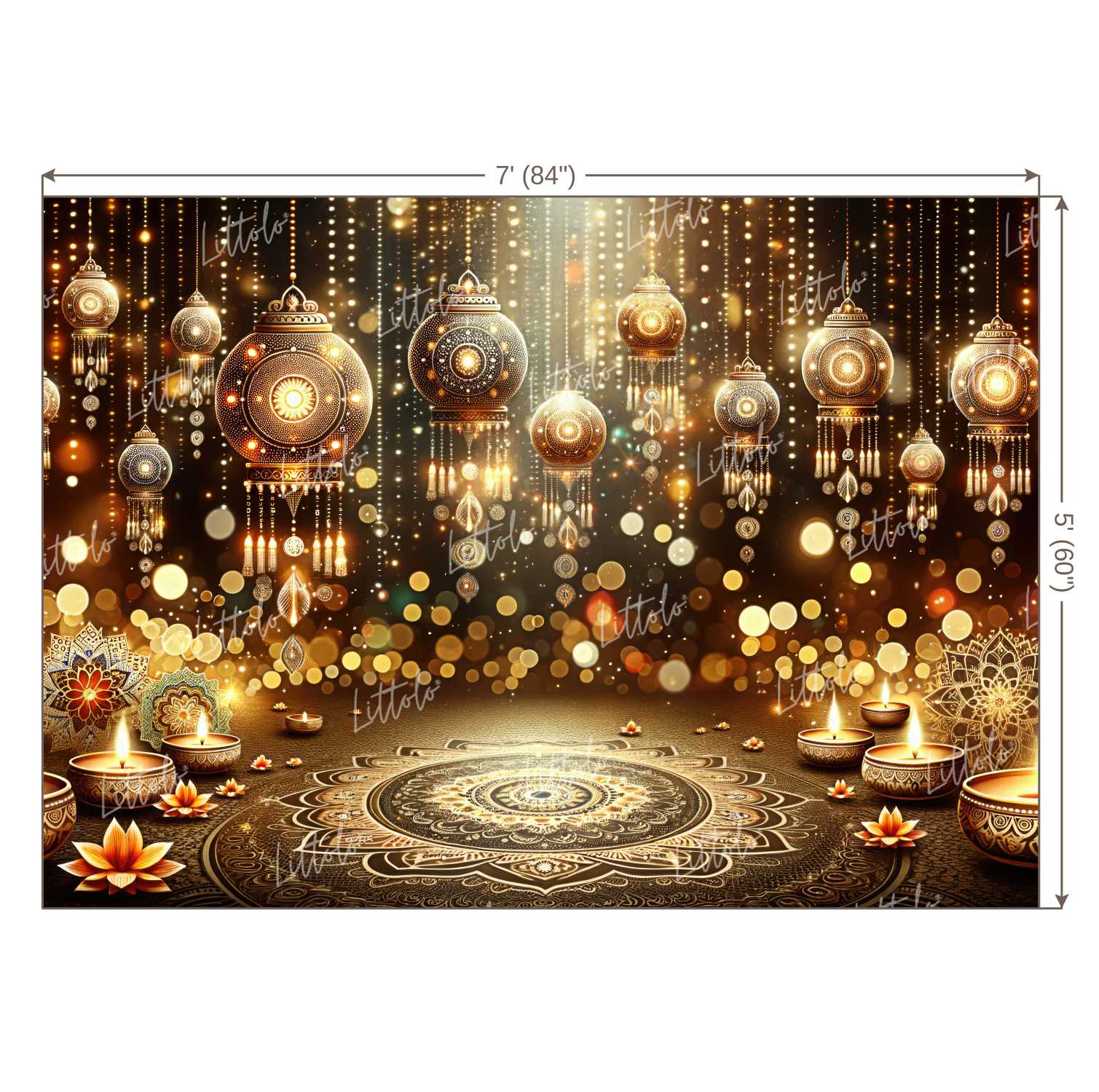 LB1105 Festive and Season Diwali Backdrop