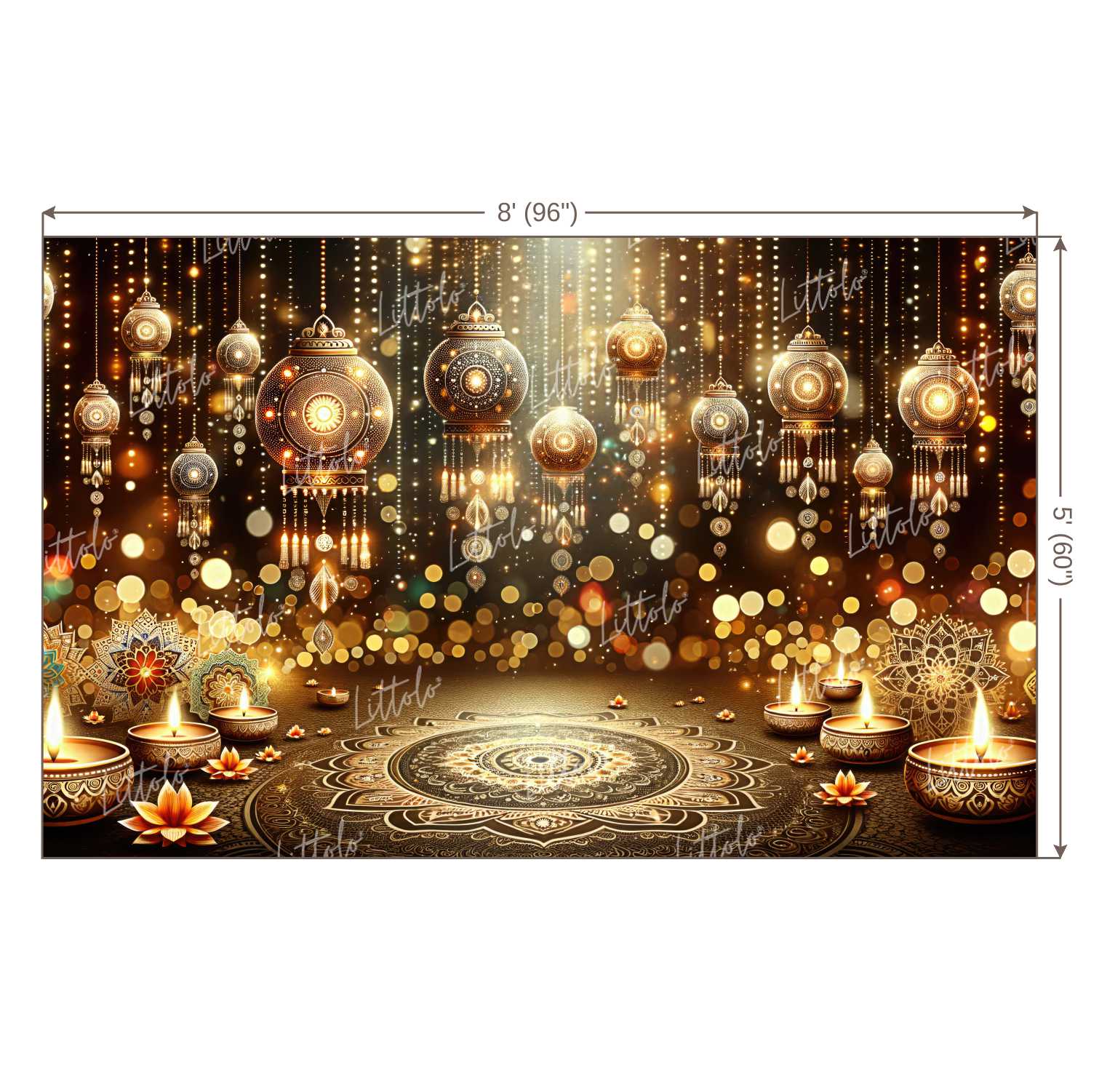 LB1105 Festive and Season Diwali Backdrop