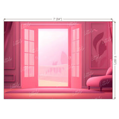 LB1142 Gorgeous Pink Theme Door Backdrop