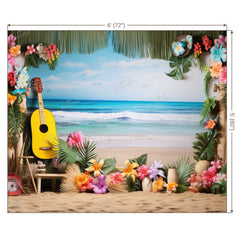 LB1163 Cake Smash and Themed Drops Beach Backdrop