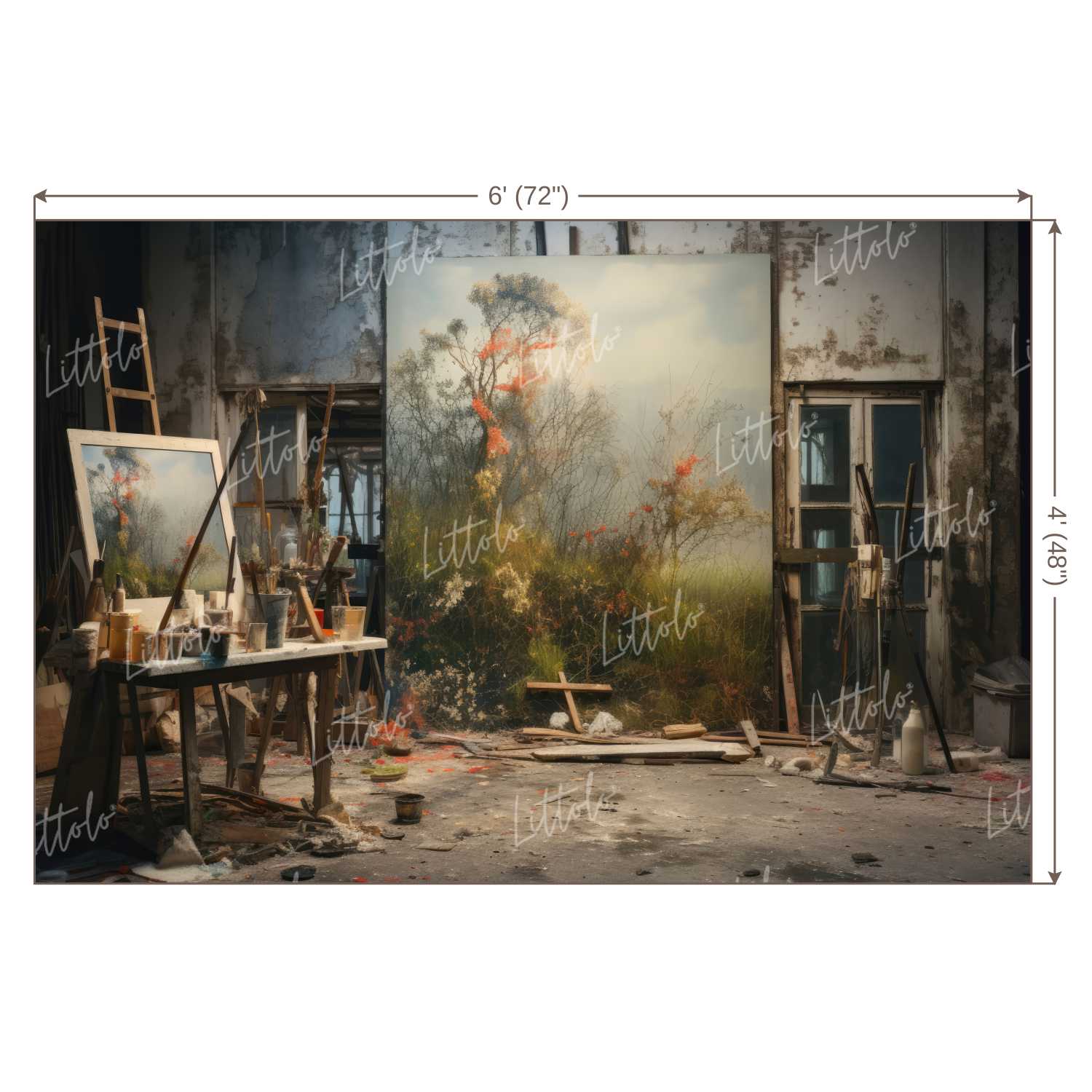 LB1171 Floral and Fine Art Backdrop