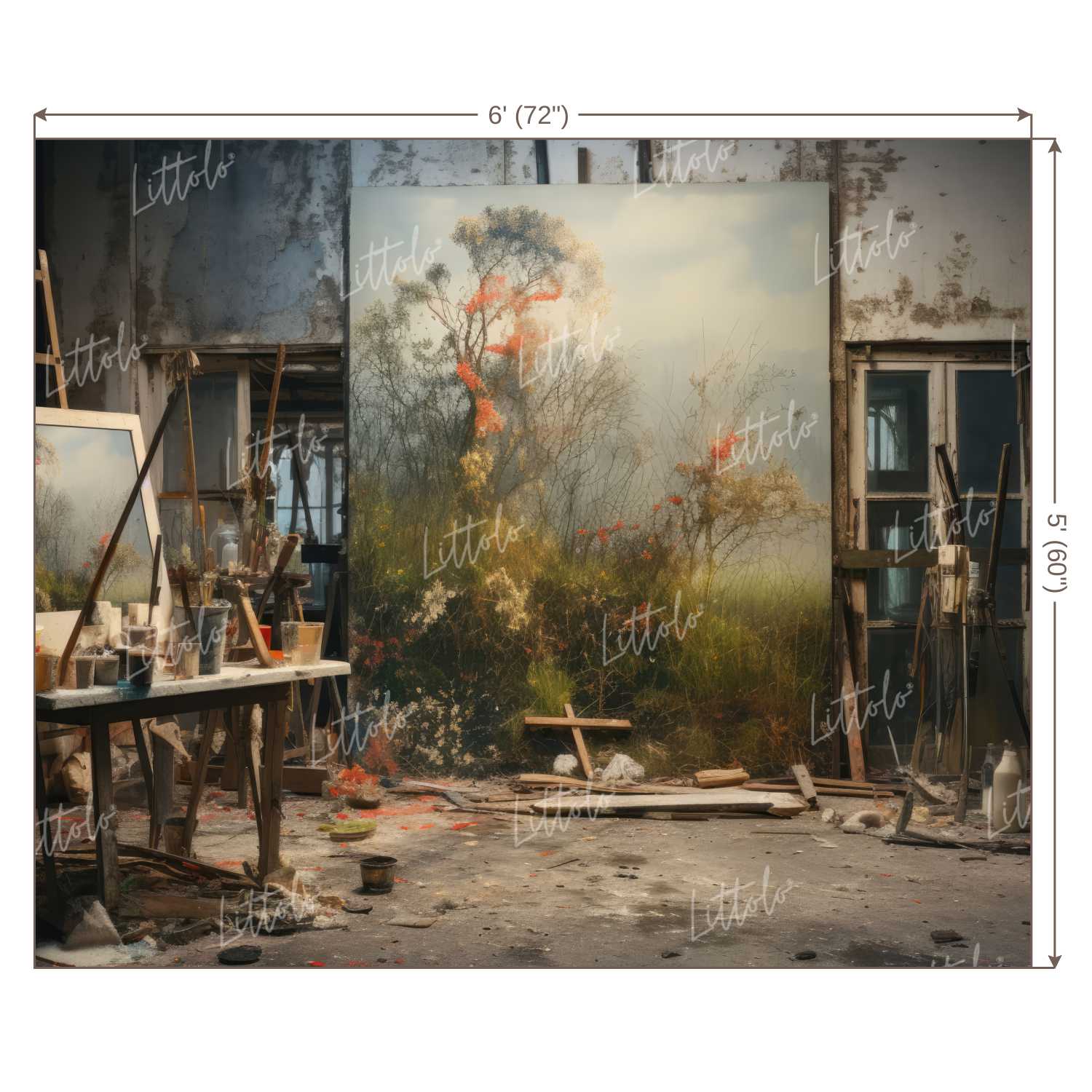 LB1171 Floral and Fine Art Backdrop